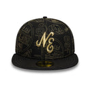 59FIFTY 59FIFTY DAY Memorial Collection クラシックロゴ ステッカー オールオーバーエンブロイダリー ブラック × ゴールド - 14700164 - 700 | NEW ERA ニューエラ公式オンラインストア
