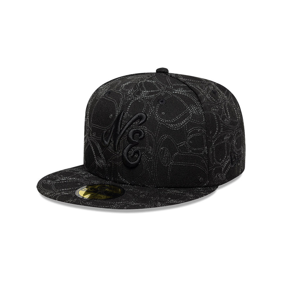 59FIFTY 59FIFTY DAY Memorial Collection クラシックロゴ オールオーバーエンブロイダリー ブラック - 14700190 - 700 | NEW ERA ニューエラ公式オンラインストア