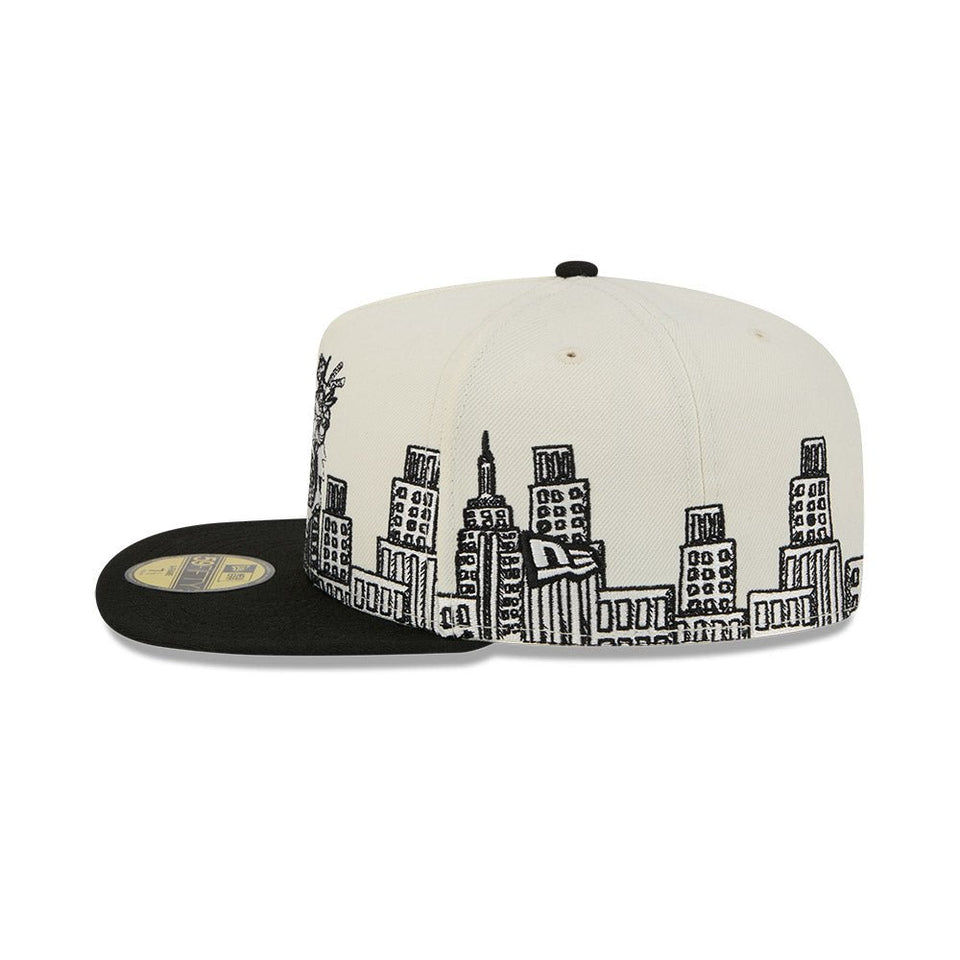 59FIFTY A - Frame Teenage Mutant Ninja Turtles ティーンエイジ・ミュータント・ニンジャ・タートルズ Cityscape クロームホワイト ブラックバイザー - 14875623-700 | NEW ERA ニューエラ公式オンラインストア