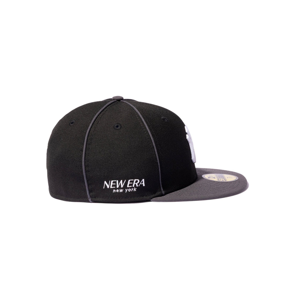 59FIFTY ソフトバックラム BLACK LABEL FW25 Piping ニューヨーク・ヤンキース ブラック ダークグラファイトバイザー - 14747346 - 700 | NEW ERA ニューエラ公式オンラインストア