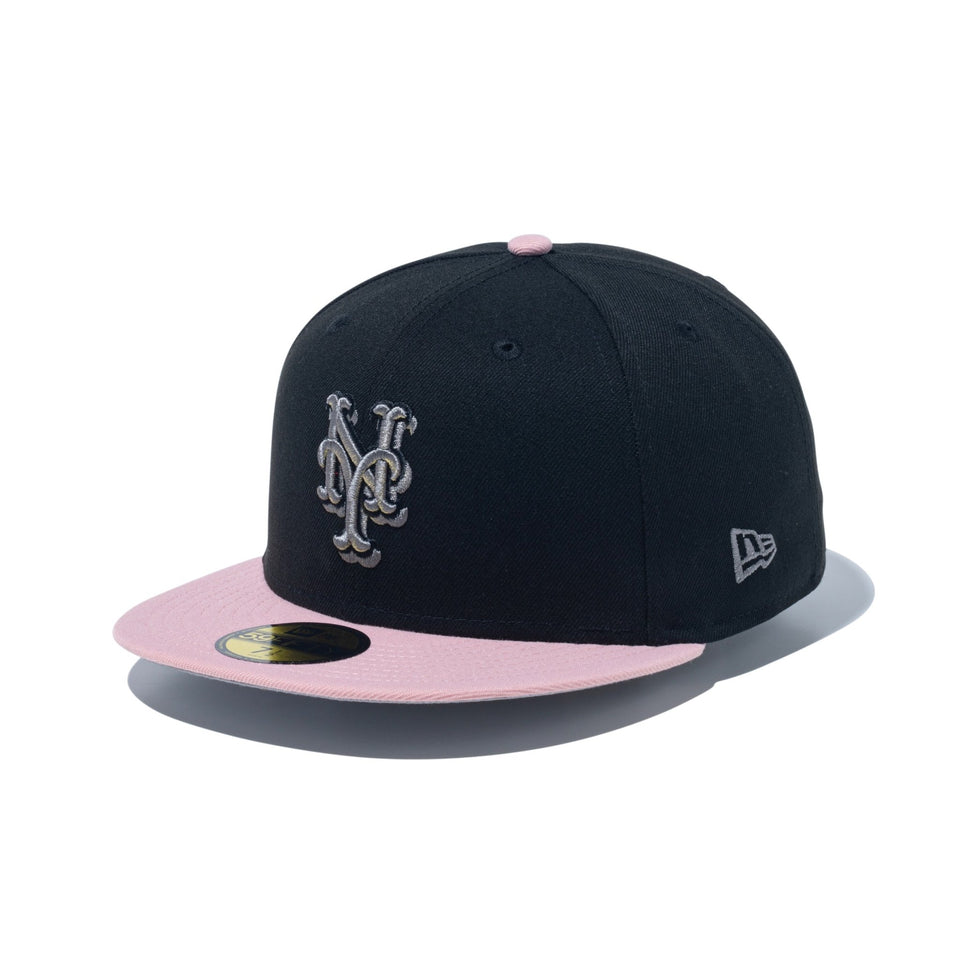 59FIFTY Black Pink ニューヨーク・メッツ クーパーズタウン ブラック ピンクバイザー - 14726172 - 700 | NEW ERA ニューエラ公式オンラインストア