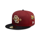 59FIFTY City Elements ペルー サンディエゴ・パドレス マルーン ブラックバイザー - 14751981 - 700 | NEW ERA ニューエラ公式オンラインストア