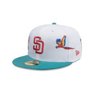 59FIFTY City Elements ホンジュラス サンディエゴ・パドレス ホワイト グリーンバイザー - 14751989 - 700 | NEW ERA ニューエラ公式オンラインストア