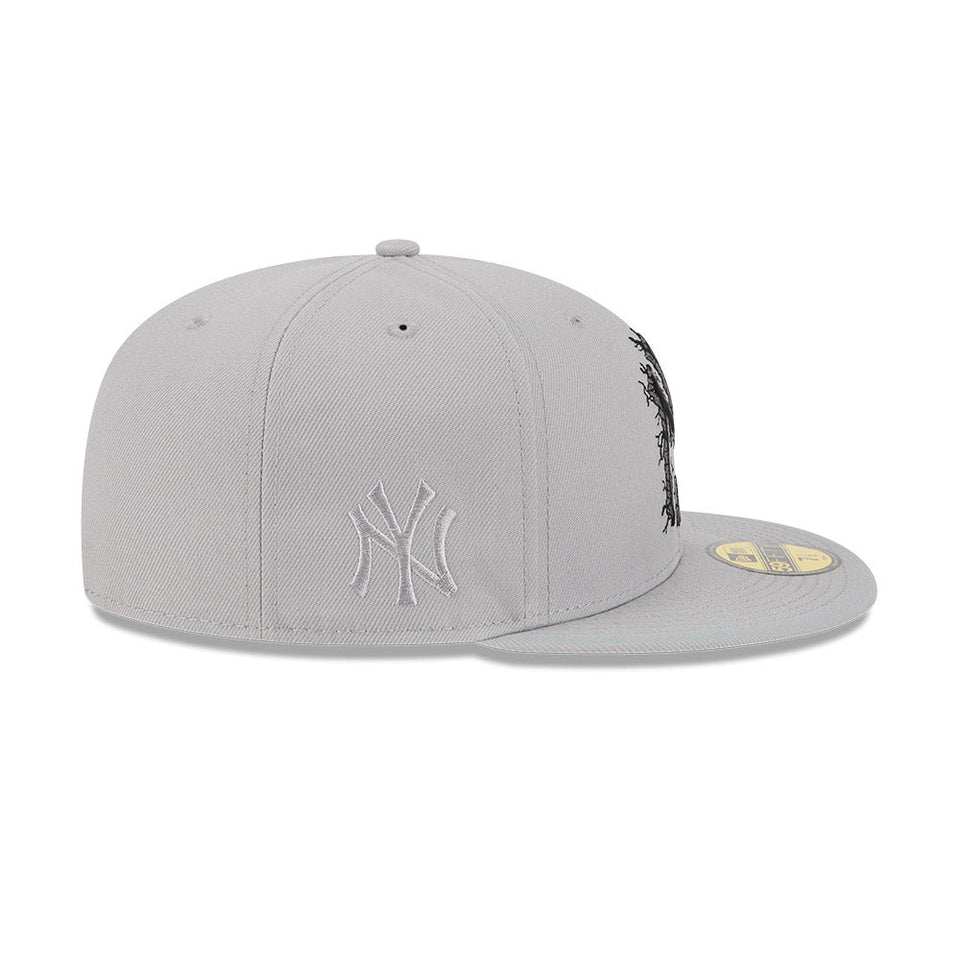 実物 WRMFZY キャップ 帽子 グレー 59FIFTY Cracked ニューヨーク・ヤンキース グレー | ニューエラ