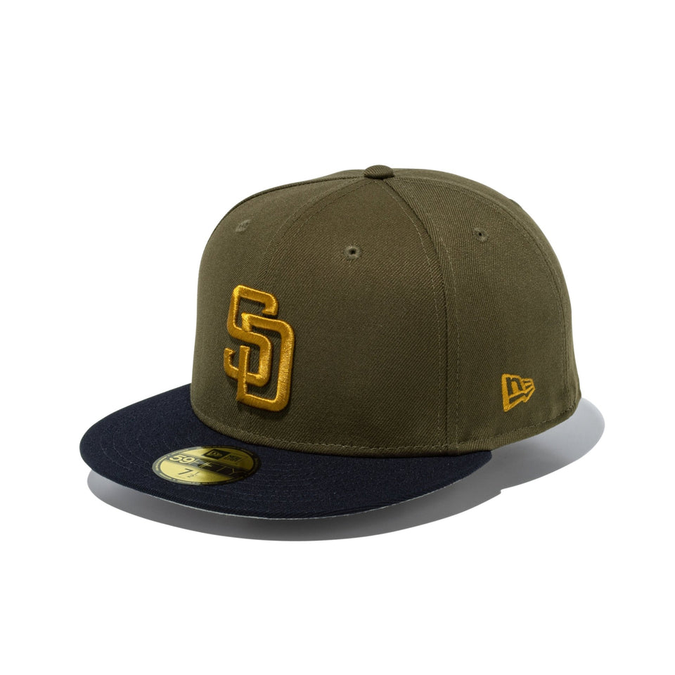 59FIFTY Deep Forest サンディエゴ・パドレス モス ネイビーバイザー - 14746779 - 700 | NEW ERA ニューエラ公式オンラインストア