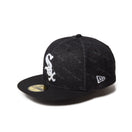 59FIFTY Denim Monogram シカゴ・ホワイトソックス ブラックデニム ブラックバイザー - 14307717 - 700 | NEW ERA ニューエラ公式オンラインストア