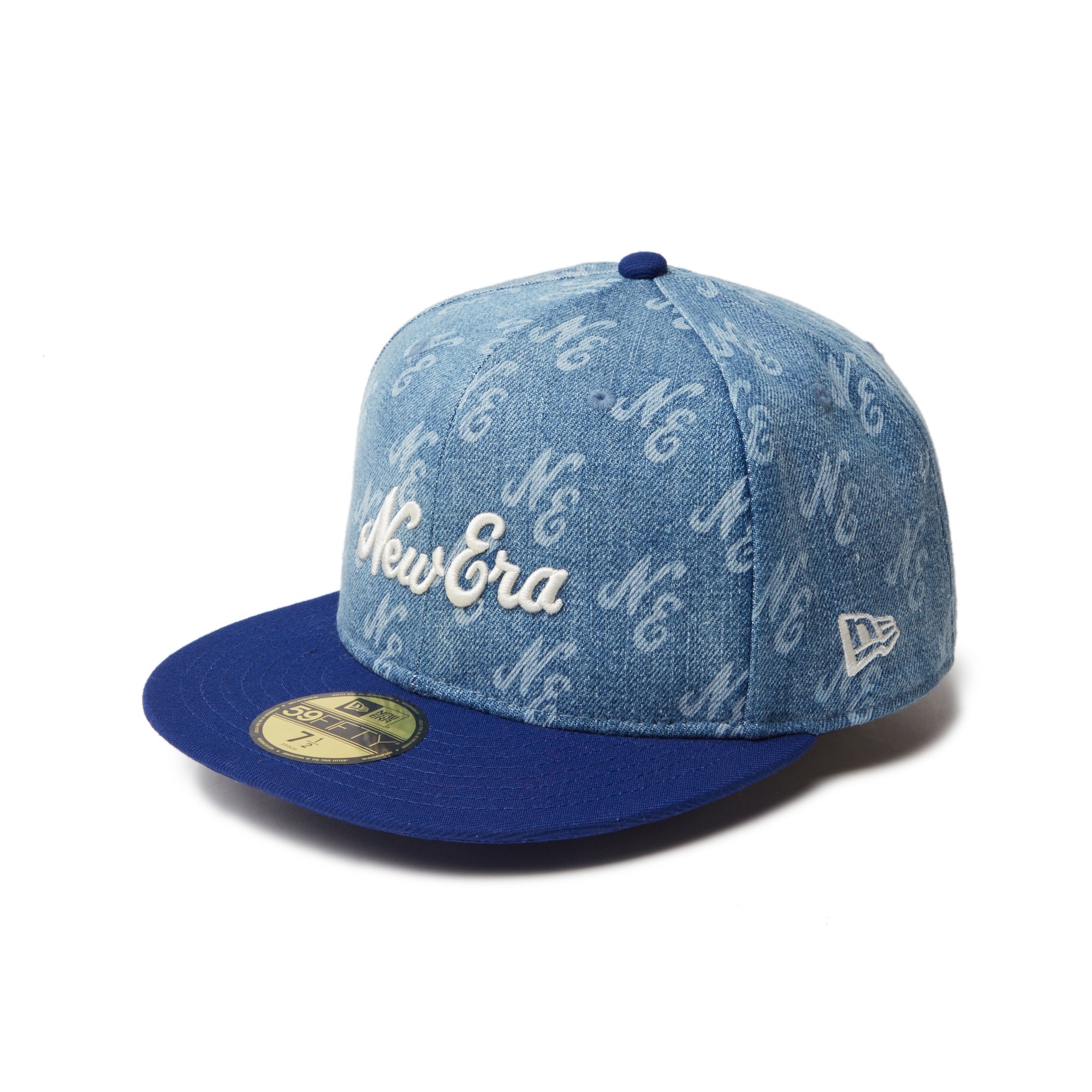 59FIFTY Denim Monogram New Era ウォッシュドデニム ダークロイヤル 