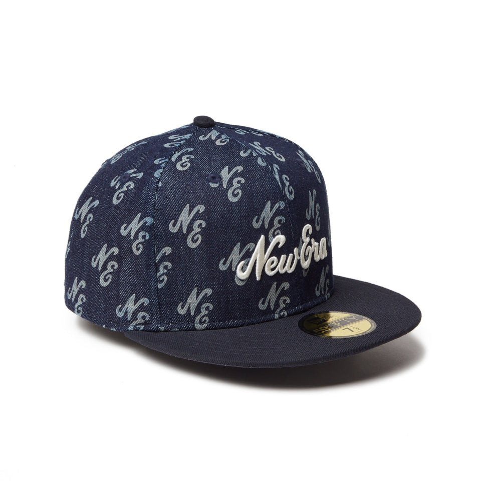 59FIFTY Denim Monogram New Era インディゴデニム - 14307714 - 700 | NEW ERA ニューエラ公式オンラインストア