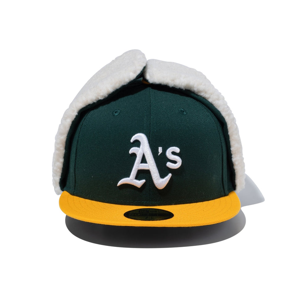 59FIFTY Dog Ear ドッグイヤー チームカラー オークランド･アスレチック ダークグリーン ゴールド - 14866620-700 | NEW ERA ニューエラ公式オンラインストア