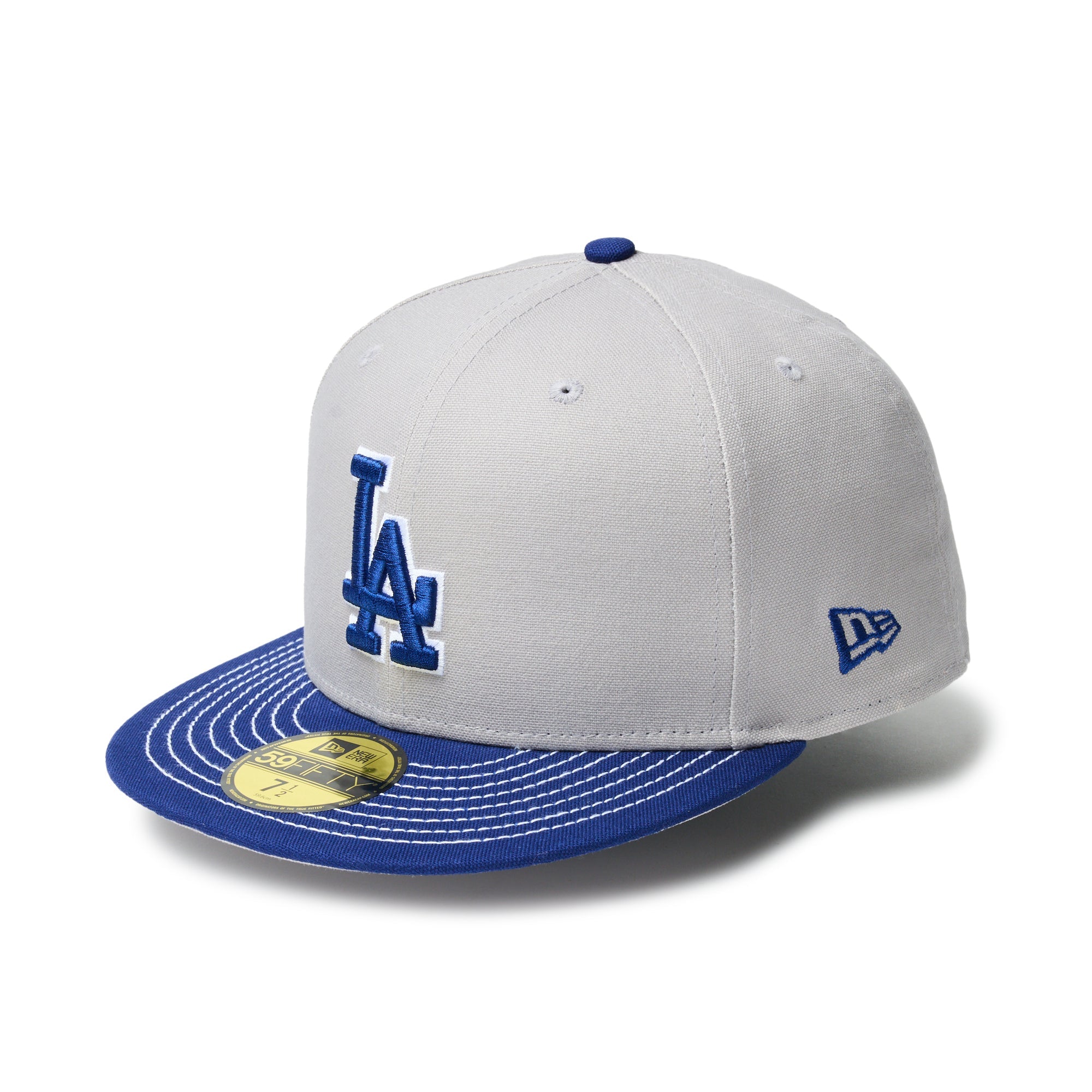 59FIFTY Duck Canvas ロサンゼルス・ドジャース グレー ダークロイヤル