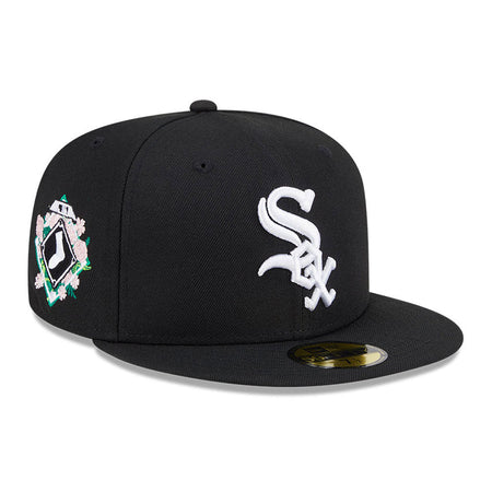 【あページ】ニューエラ　ホワイトソックス　ブラック 59fifty-floral-undervisor-