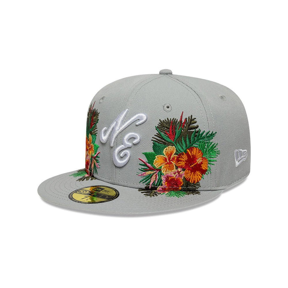 花卉15 59FIFTY Flower Icon クラシックロゴ グレー | ニューエラ
