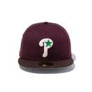 59FIFTY フィラデルフィア・フィリーズ Happy Holidays マルーン バーントウッド - 14866612-700 | NEW ERA ニューエラ公式オンラインストア