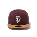 59FIFTY Heather Pack サンフランシスコ・ジャイアンツ ヘザーマルーン ウィートバイザー - 14860700 - 700 | NEW ERA ニューエラ公式オンラインストア