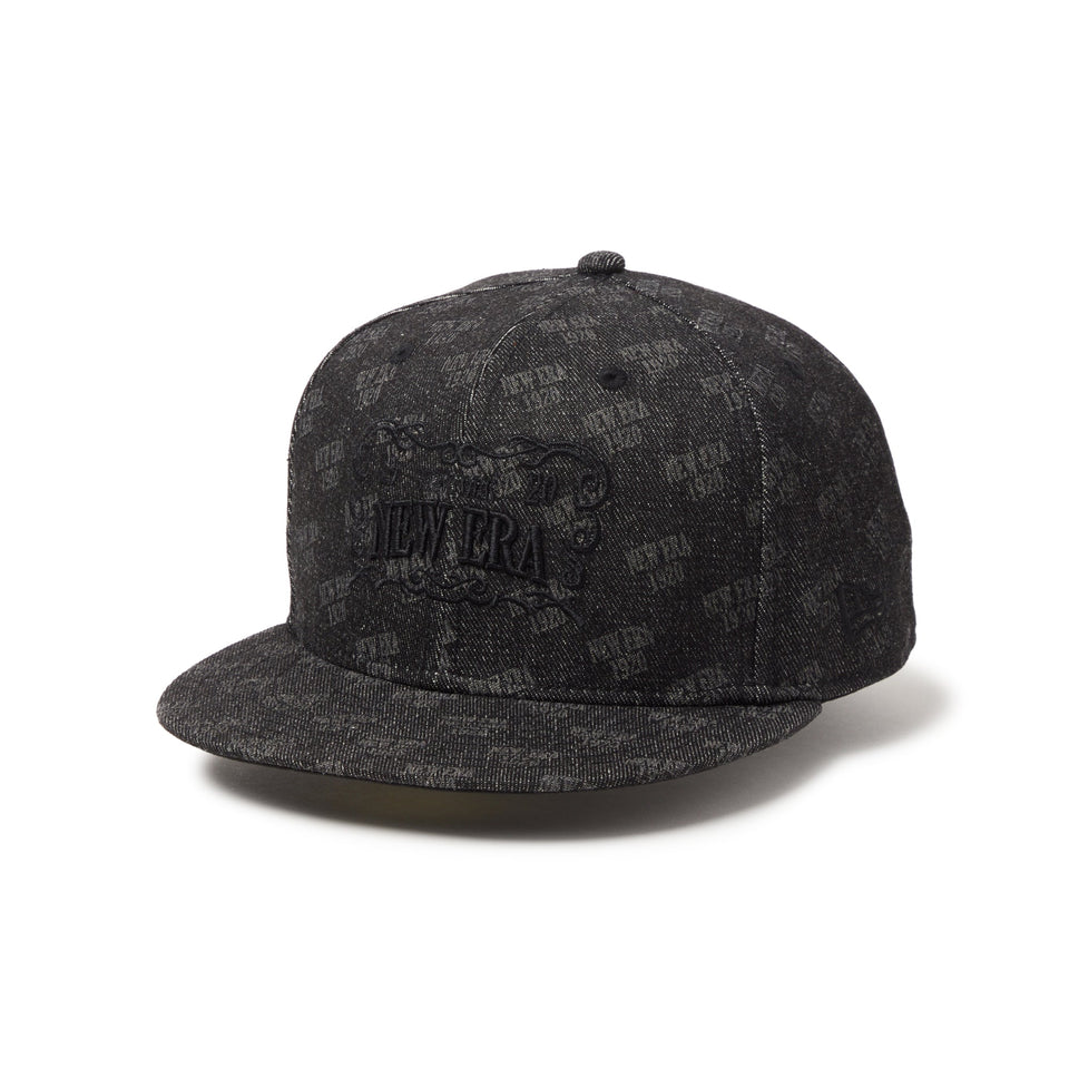 59FIFTY Laser Burn Out フレイムロゴ デニム ブラック