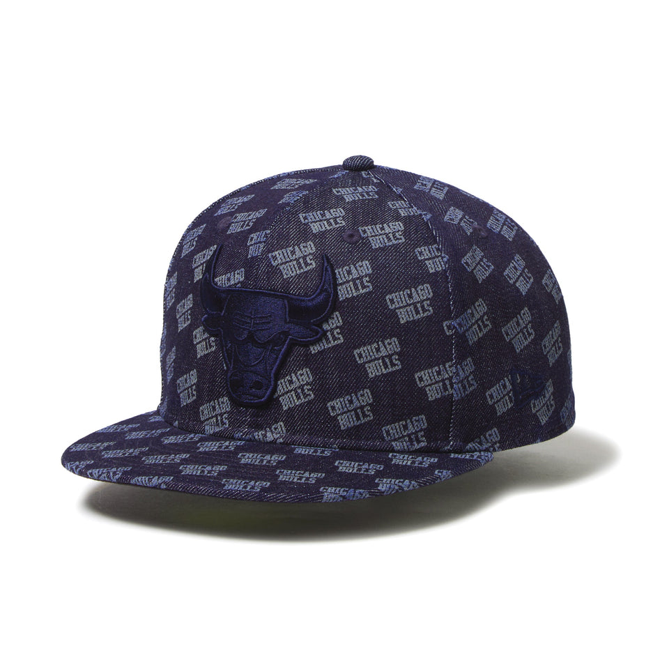 New Era ニューエラ シカゴ ブルズ 帽子 キャップ デニム 59FIFTY Laser Burn Out シカゴ・ブルズ デニム ネイビー