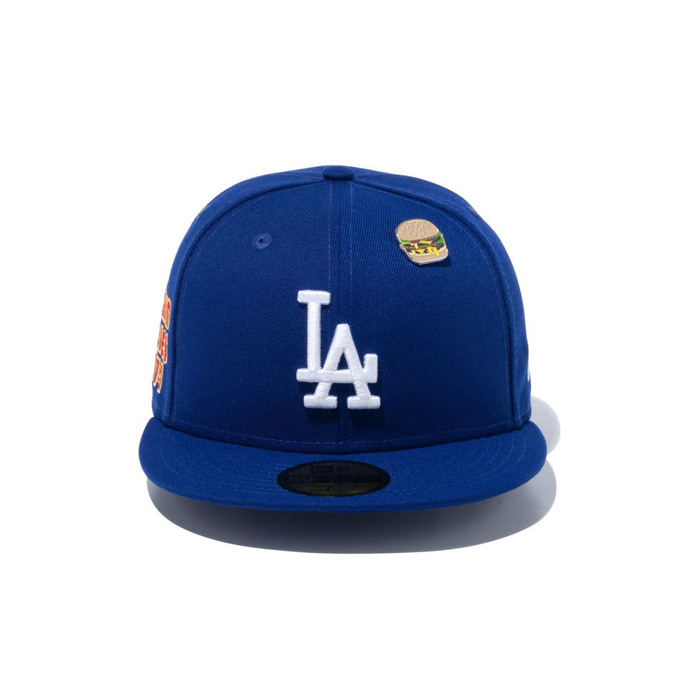 NEW ERA ロサンゼルスドジャース ハンバーガーpins付き　7 7/8 NEW ERA ニューエラ 59FIFTY Local Dishes ロサンゼルス