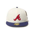 59FIFTY MLB 2 - Tone アトランタ・ブレーブス クーパーズタウン ワインコルク ライトネイビーバイザー - 14668161 - 700 | NEW ERA ニューエラ公式オンラインストア