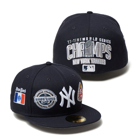 【完売品】ニューエラ 59FIFTY ヤンキース ネイビー(7 3/8) 59FIFTY MLB Allover ニューヨーク・ヤンキース ネイビー | ニューエラ