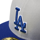 59FIFTY MLB Taping ロサンゼルス・ドジャース グレー ダークロイヤルバイザー - 14388851 - 700 | NEW ERA ニューエラ公式オンラインストア