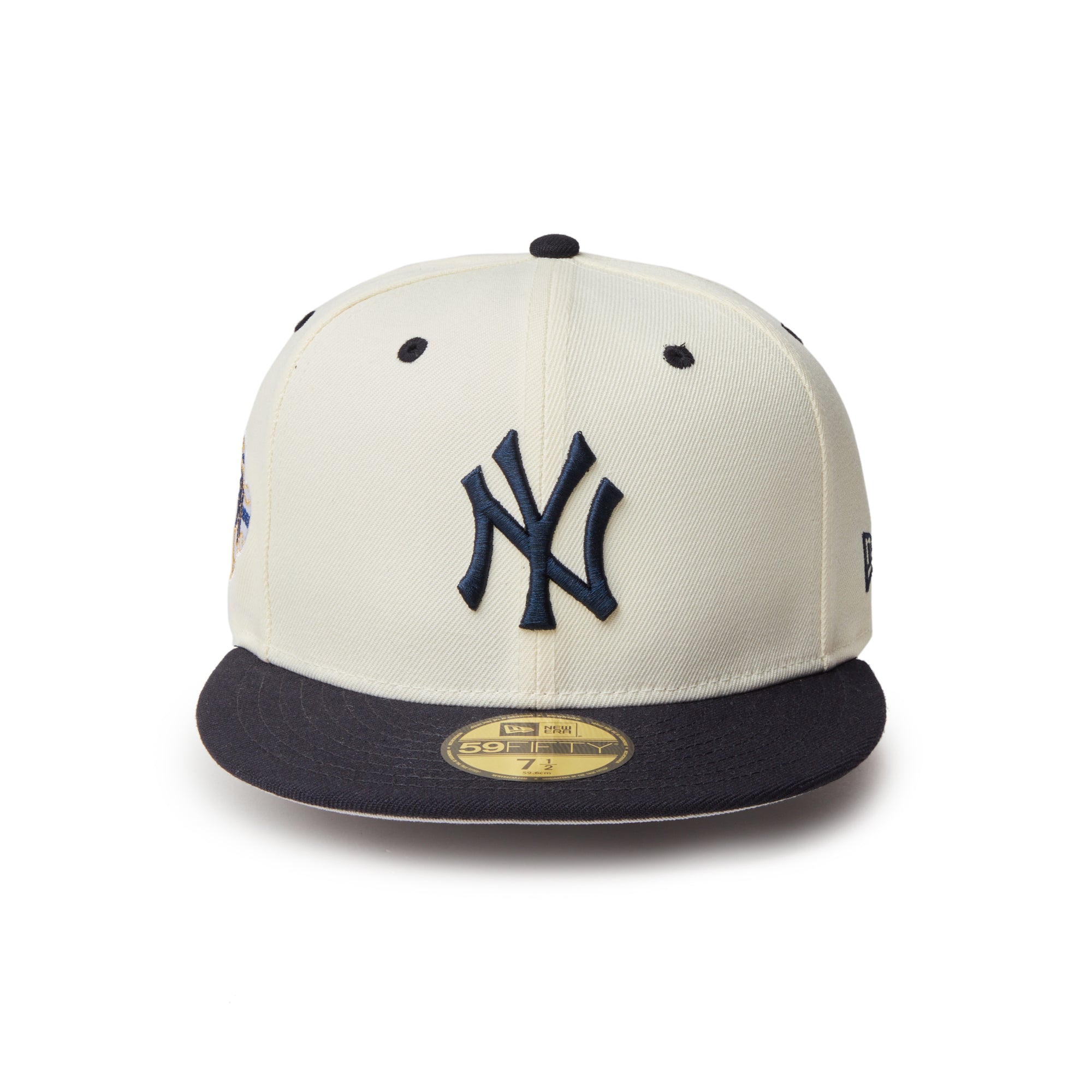 59FIFTY MLB Wool Visor ニューヨーク・ヤンキース クローム ネイビーバイザー 5