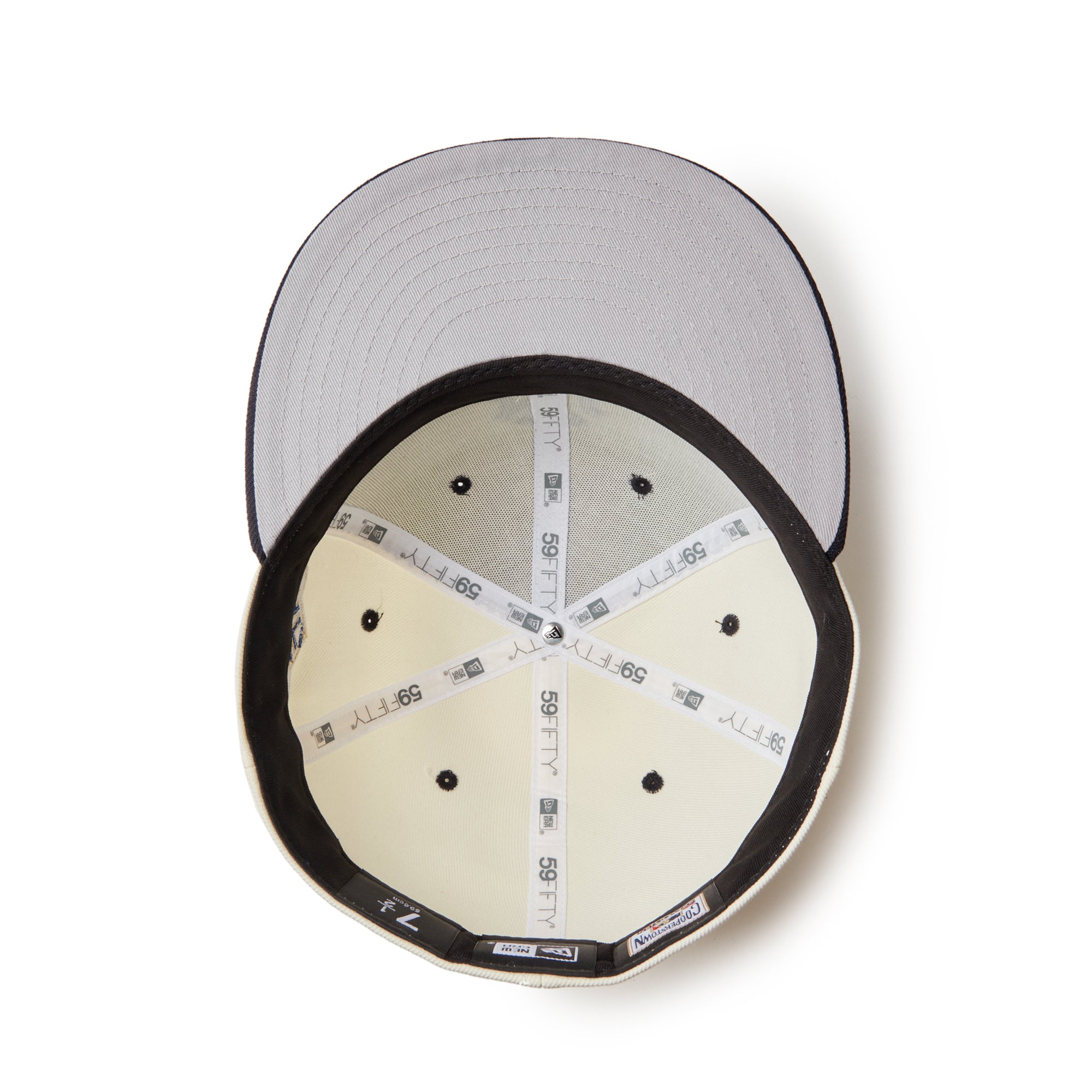 59FIFTY MLB Wool Visor ニューヨーク・ヤンキース クローム ネイビーバイザー 4