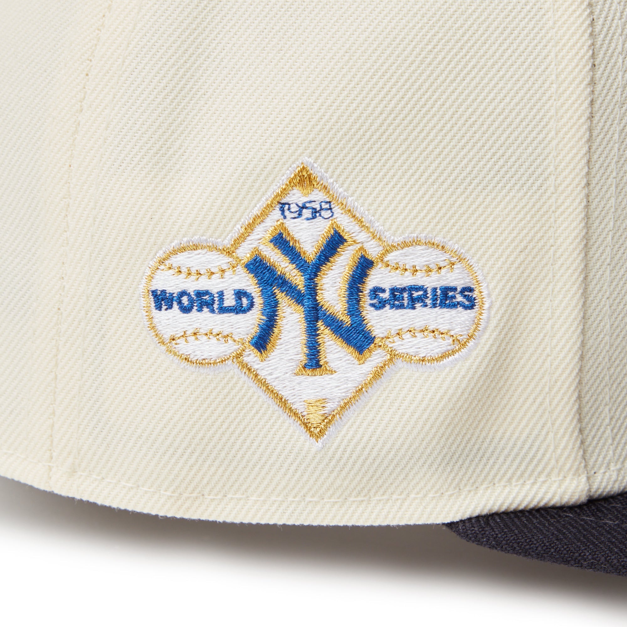 59FIFTY MLB Wool Visor ニューヨーク・ヤンキース クローム ネイビーバイザー 2