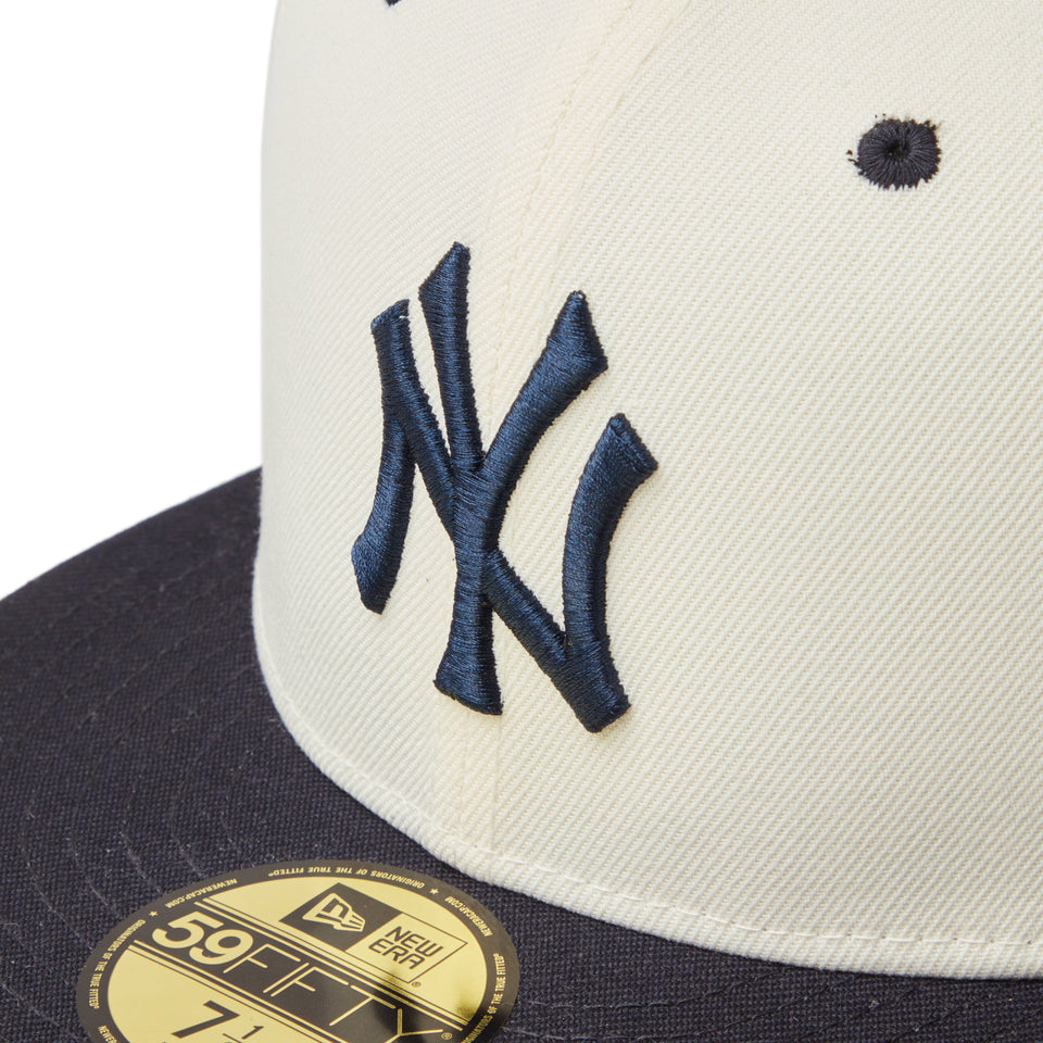 59FIFTY MLB Wool Visor ニューヨーク・ヤンキース クローム ネイビーバイザー - 14307678 - 700 | NEW ERA ニューエラ公式オンラインストア