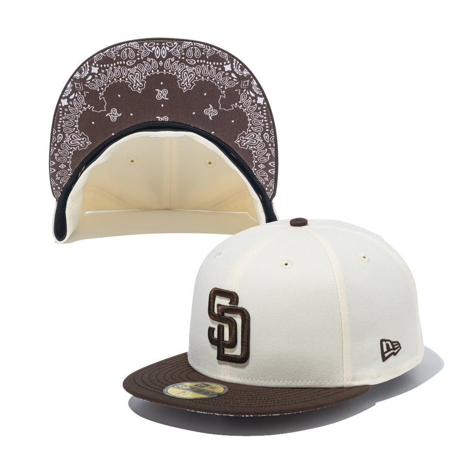 59FIFTY Paisley Under Visor サンディエゴ・パドレス クローム