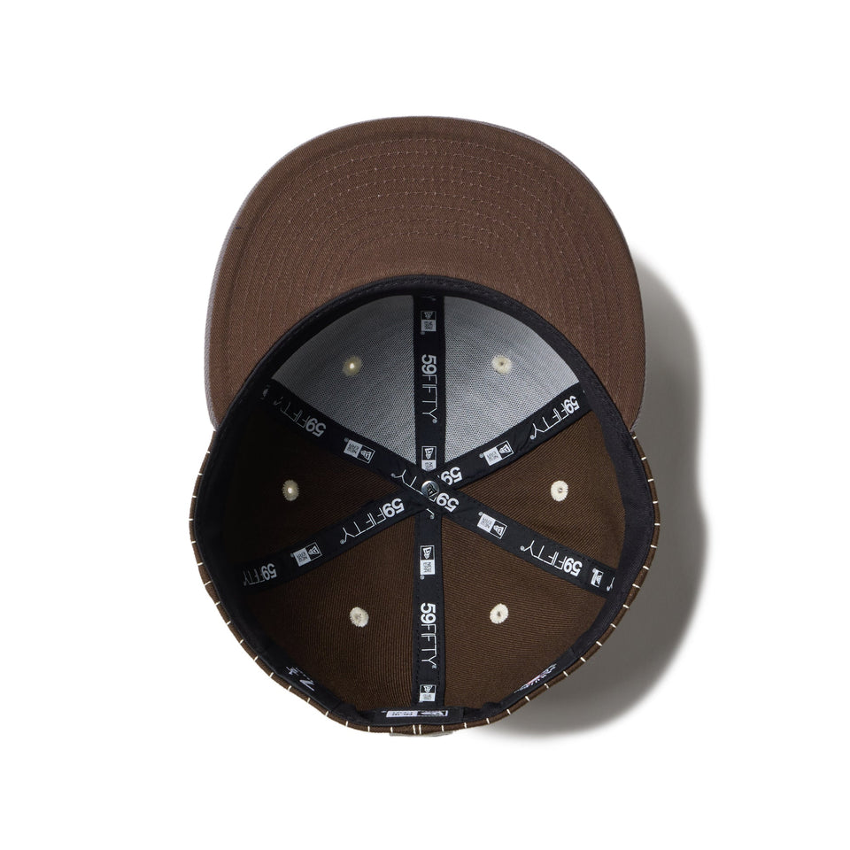 59FIFTY Pinstripe サンディエゴ・パドレス ウォルナット ピューターバイザー - 14307664 - 700 | NEW ERA ニューエラ公式オンラインストア