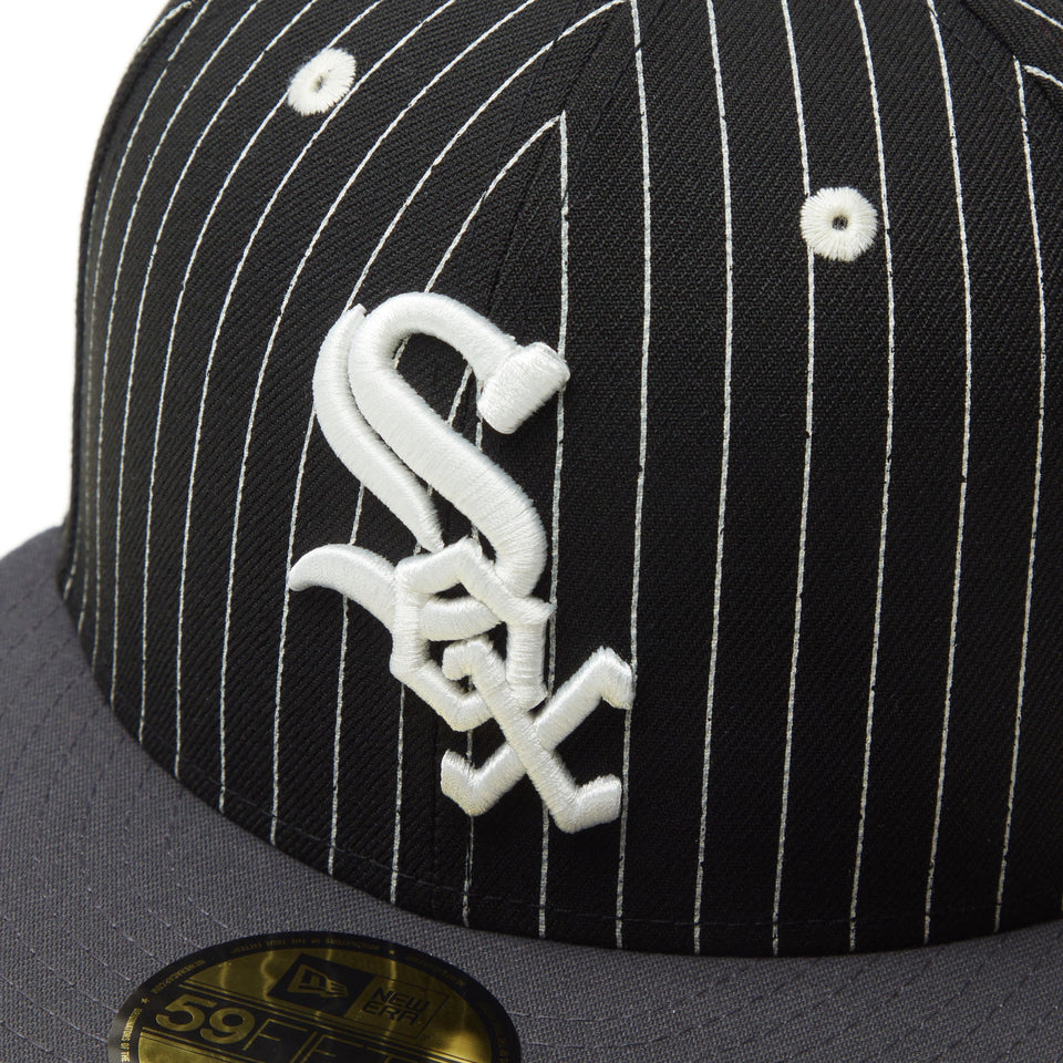 59FIFTY Pinstripe シカゴ・ホワイトソックス ブラック ダーク