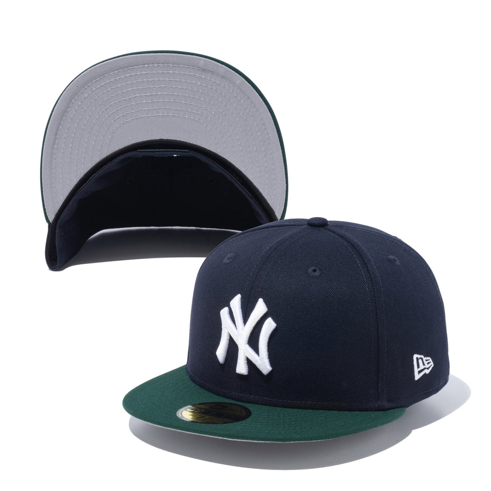 59FIFTY Powered by GORO NAKATSUGAWA（min-nano）ニューヨーク・ヤンキース ネイビー ダークグリーンバイザー - 14124656-700 | NEW ERA ニューエラ公式オンラインストア