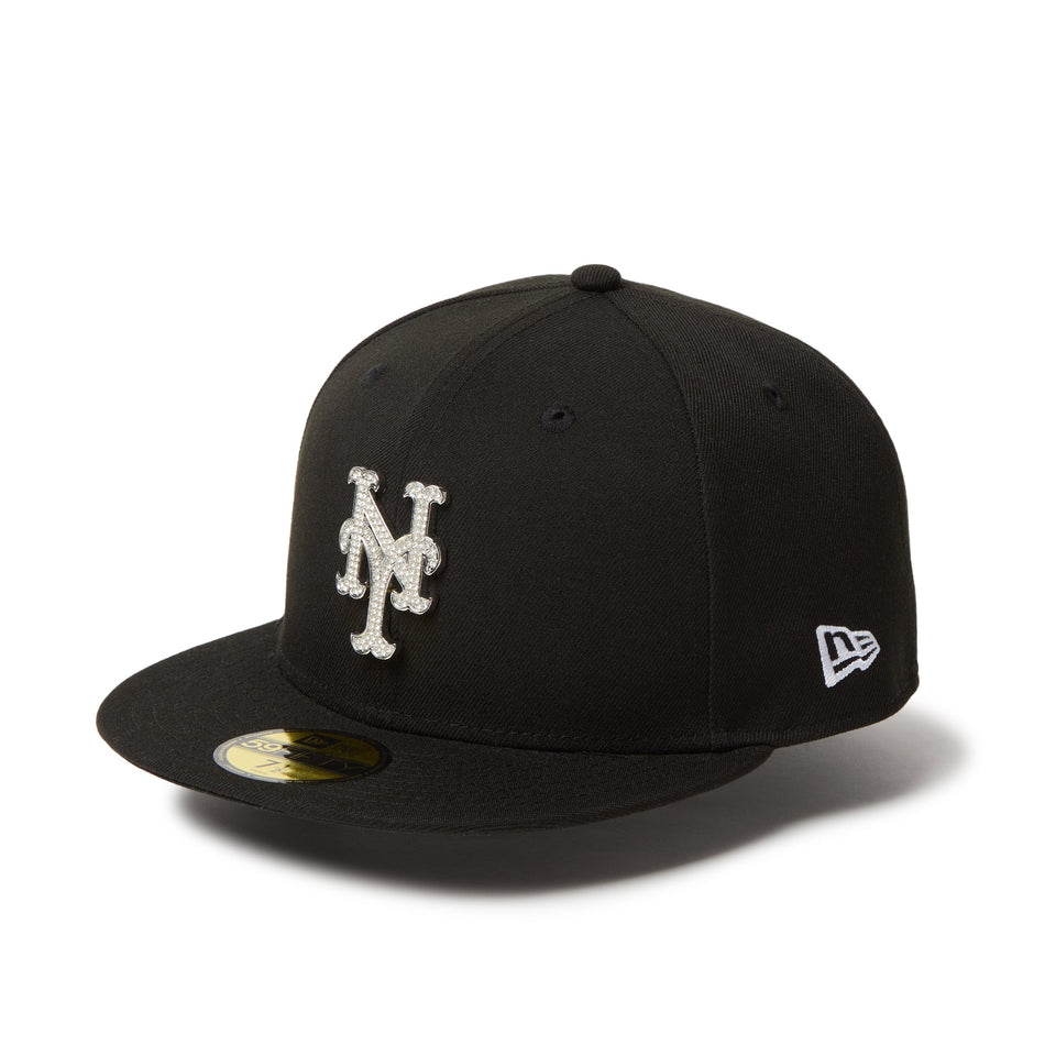 帽子 NEW ERA NEW YORK METS RHINESTONE BADGE 59FIFTY Rhinestone Badge ラインストーンバッジ ニューヨーク・メッツ