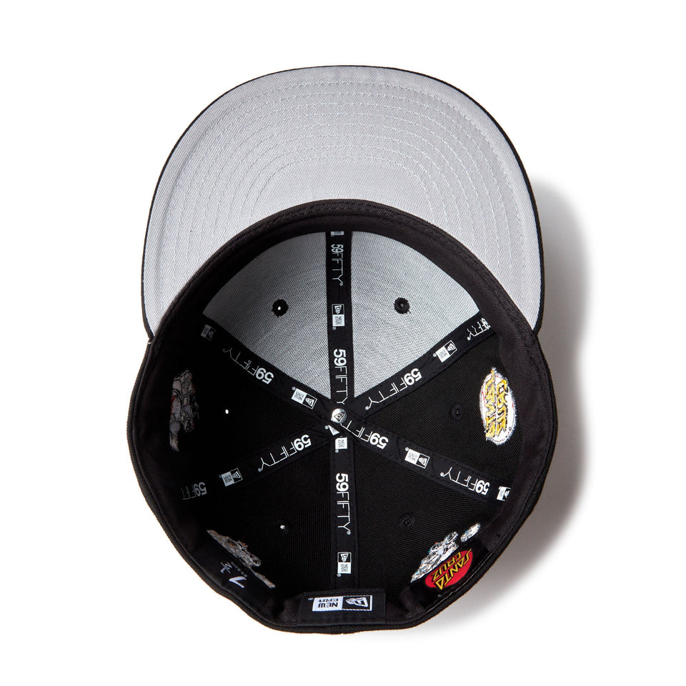 59FIFTY SANTA CRUZ オールオーバー スクリーミングハンド ブラック - 14384270 - 700 | NEW ERA ニューエラ公式オンラインストア