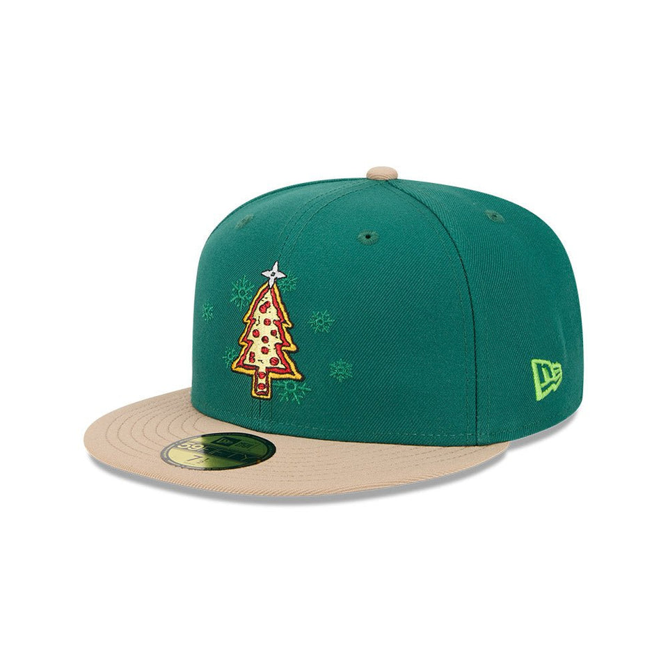 59FIFTY Teenage Mutant Ninja Turtles ティーンエイジ・ミュータント・ニンジャ・タートルズ Pizza Tree グリーン ベージュバイザー - 14875624-700 | NEW ERA ニューエラ公式オンラインストア