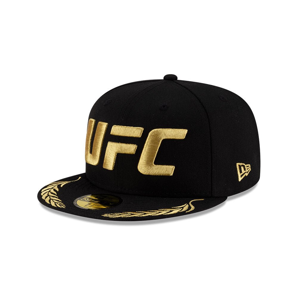 Men's 3/8 7 ブラック・ゴールド UFC 59FIFTY Adrenaline Night Fight Authentic UFC Black/Gold Venum by 帽子