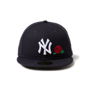 59FIFTY With Rose ニューヨーク・ヤンキース ネイビー - 14668144-700 | NEW ERA ニューエラ公式オンラインストア