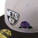 59FIFTY With Rose ブルックリン・ネッツ グレー/ブラック - 14668147-700 | NEW ERA ニューエラ公式オンラインストア