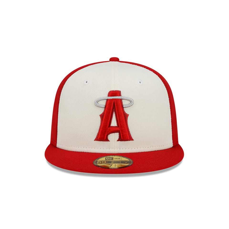 59FIFTY オンフィールド MLB City Connect ロサンゼルス・エンゼルス クロームホワイト レッドバイザー