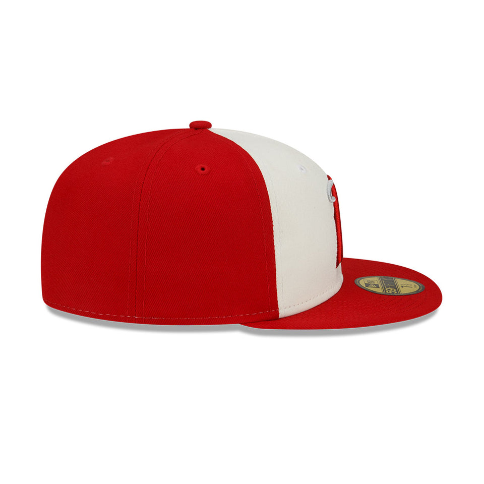 59FIFTY オンフィールド MLB City Connect ロサンゼルス・エンゼルス クロームホワイト レッドバイザー
