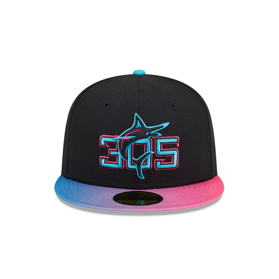 59FIFTY オンフィールド MLB City Connect マイアミ・マーリンズ ブラック
