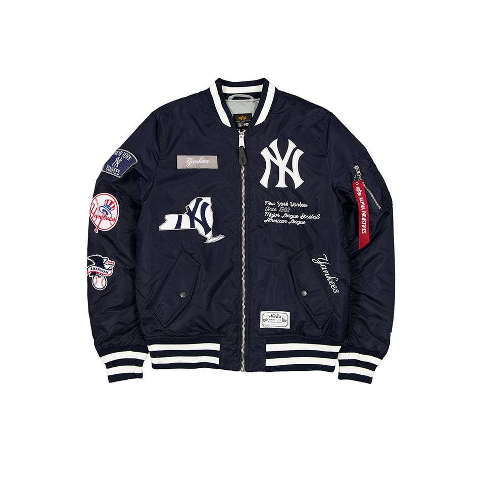 MA-1 ボンバージャケット Alpha Industries ニューヨーク・ヤンキース ネイビー