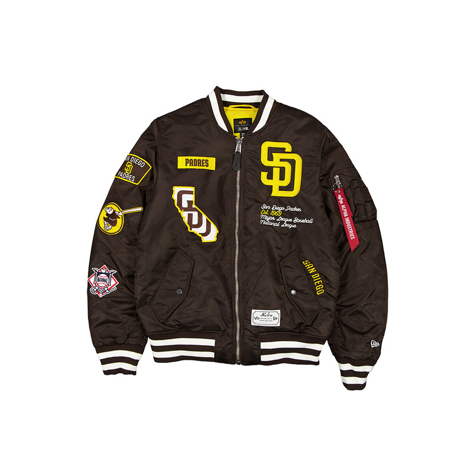 MA-1 ボンバージャケット Alpha Industries サンディエゴ・パドレス ブラウン