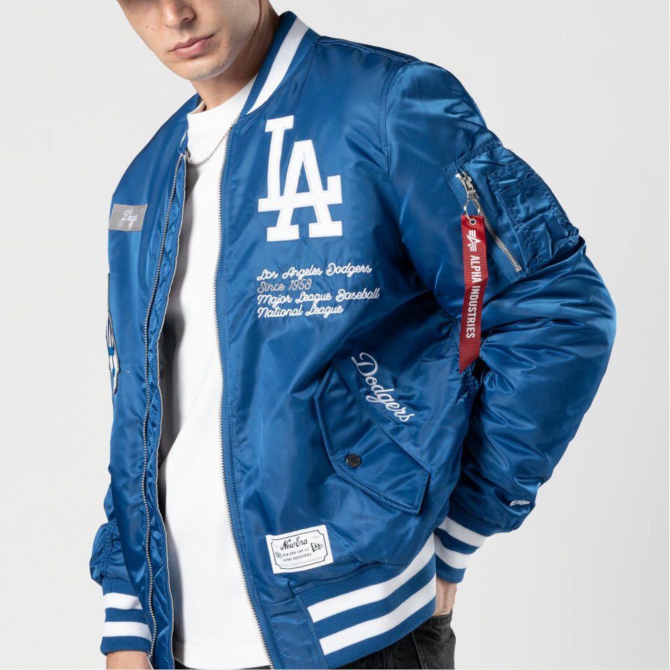 MA-1 ボンバージャケット Alpha Industries ロサンゼルス・ドジャース ブルー