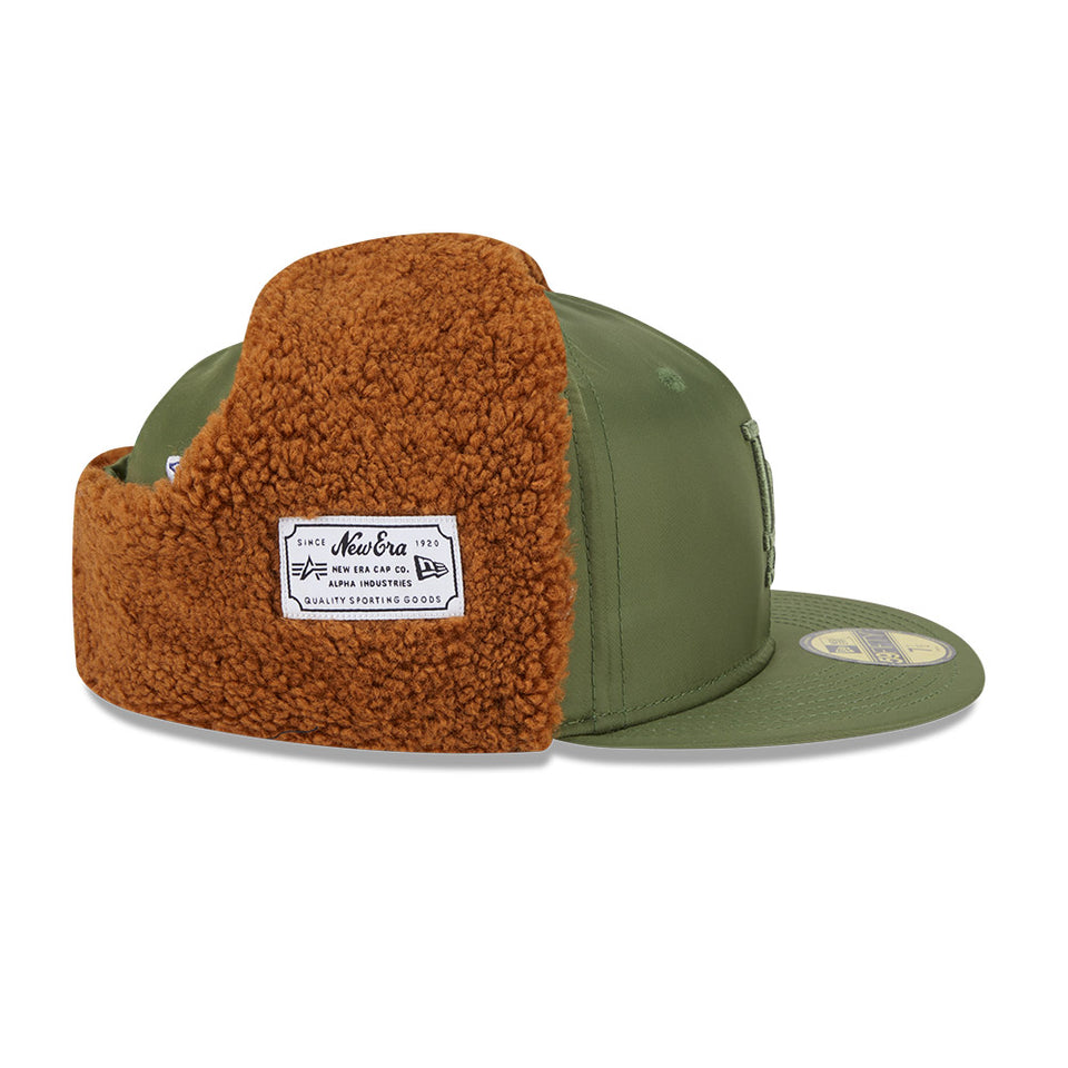 59FIFTY Dog Ear Alpha Industries ロサンゼルス・ドジャース オリーブ