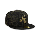 59FIFTY 59FIFTY DAY Memorial Collection クラシックロゴ ステッカー オールオーバーエンブロイダリー ブラック