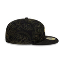 59FIFTY 59FIFTY DAY Memorial Collection クラシックロゴ ステッカー オールオーバーエンブロイダリー ブラック