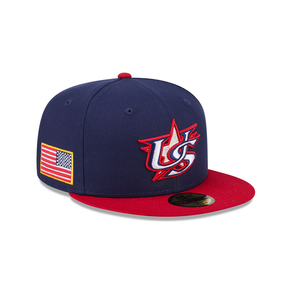 WBCニューエラ アメリカマイアミ現地 公式ショップ購入 ダークネイビー 59FIFTY 2026 World Baseball Classic On-Field アメリカ ネイビー