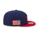 59FIFTY 2026 World Baseball Classic On-Field アメリカ ネイビー レッドバイザー