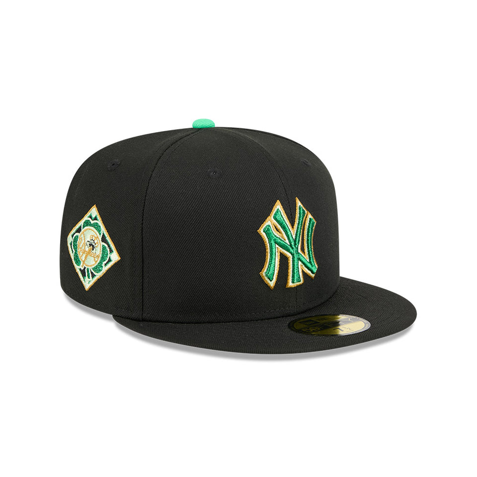 こ*ー様 ツバ裏緑　〜90s ANNCO×MLB NY ヤンキース　ベースボール 59FIFTY MLB St. Patrick's Day ニューヨーク・ヤンキース ブラック